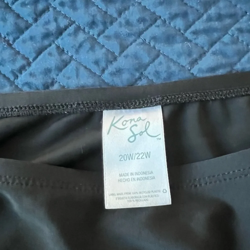Kona Sol Skirtini Swim Skirt Black‎ Size 20W